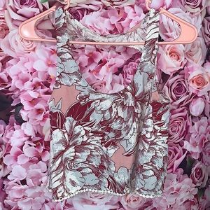 MUDD Floral Cropped Tank Top